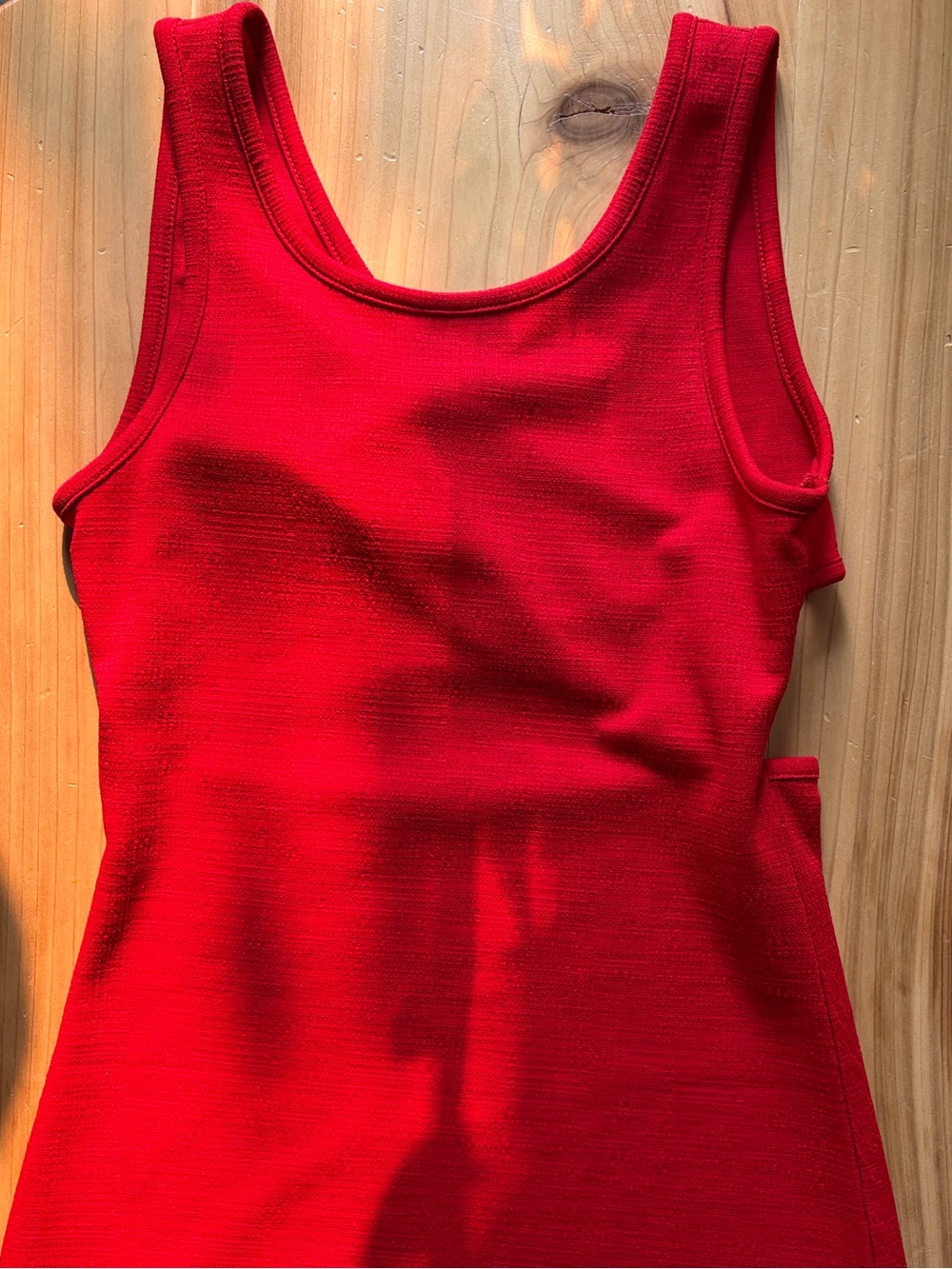 Roxy Classic Red Tank Dress with Open Back